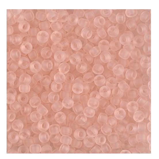 8/0 Matte Transparent Light Tea Rose, Miyuki Seed Bead 155F