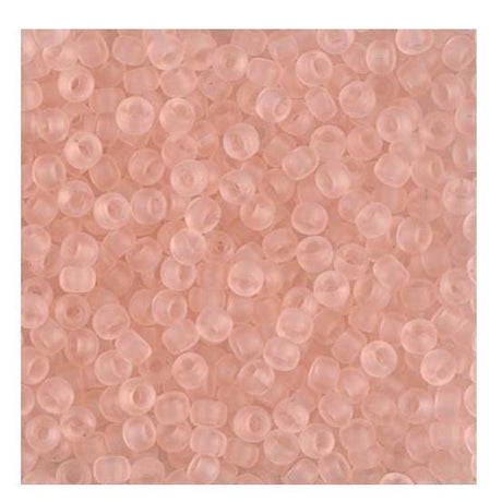 8/0 Matte Transparent Light Tea Rose, Miyuki Seed Bead 155F