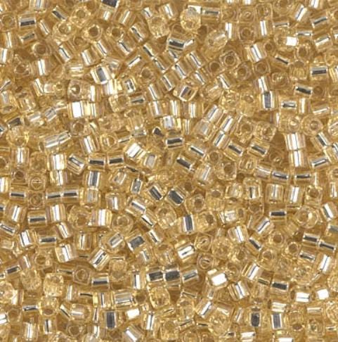1.8mm Miyuki Cube Silver Lined Gold SB18-3, 10 Grams