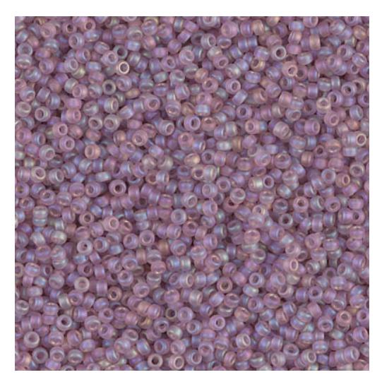 15/0 Matte Transparent Smoky Amethyst AB, Miyuki Seed Bead, 142FR