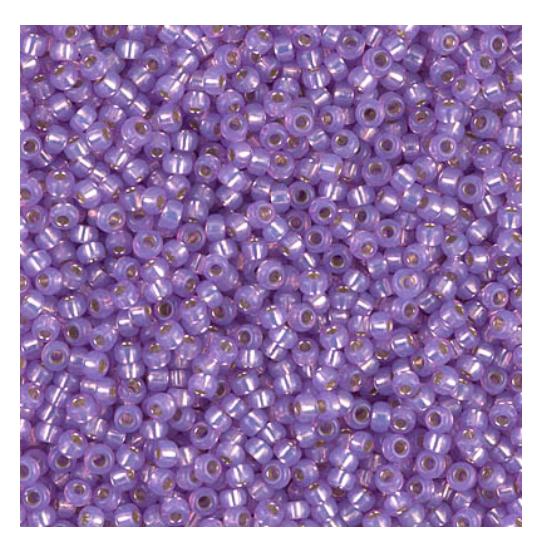 11/0 Dyed Lilac Silver Lined Alabaster, Miyuki Seed Bead 574