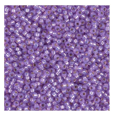 11/0 Dyed Lilac Silver Lined Alabaster, Miyuki Seed Bead 574