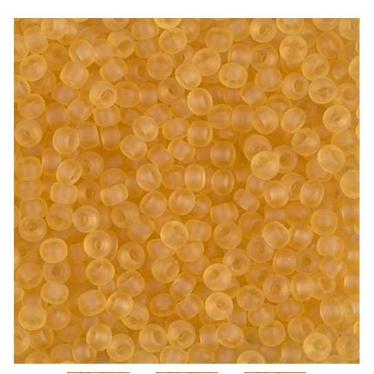 8/0 Matte Transparent Light Topaz, Miyuki Seed Bead 132F