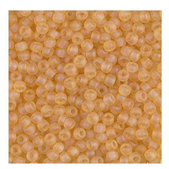 8/0 Matte Transparent Light Topaz AB, Miyuki Seed Bead 132FR