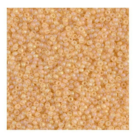 15/0 Matte Transparent Light Topaz AB, Miyuki Seed Bead 132FR
