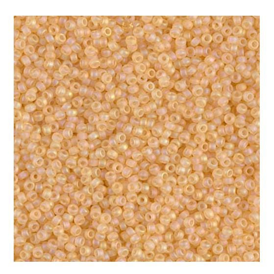 15/0 Matte Transparent Light Topaz AB, Miyuki Seed Bead 132FR