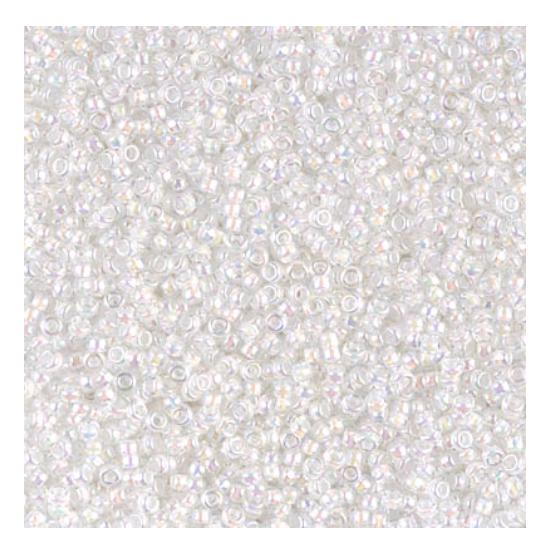 15/0 White Lined Crystal AB, Miyuki Seed Bead 284