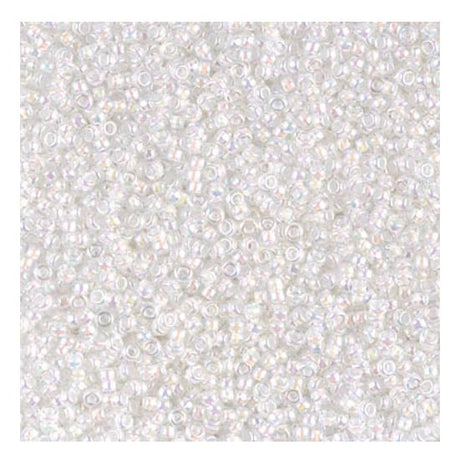 15/0 White Lined Crystal AB, Miyuki Seed Bead 284