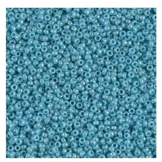 15/0 Opaque Turquoise Green Luster, Miyuki Seed Bead 2470