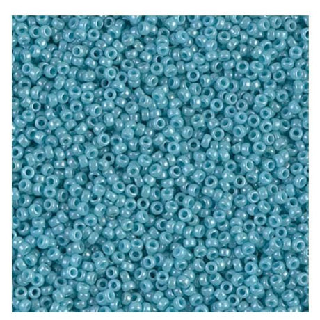 15/0 Opaque Turquoise Green Luster, Miyuki Seed Bead 2470