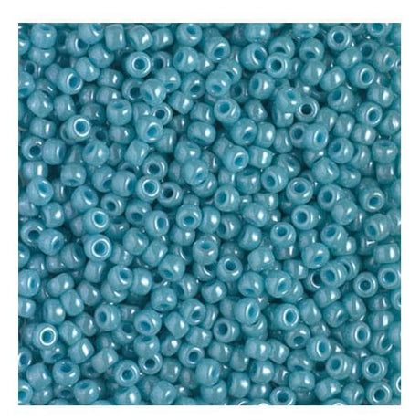 8/0 Opaque Turquoise Green Luster, Miyuki Seed Bead 2470