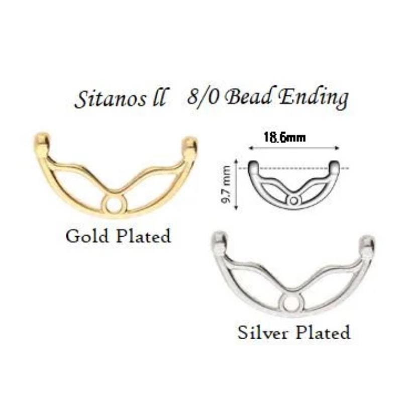 Cymbal Sitanos ll 8/0 Bead Ending, 012823, 2 pieces-Choose your color and quantity