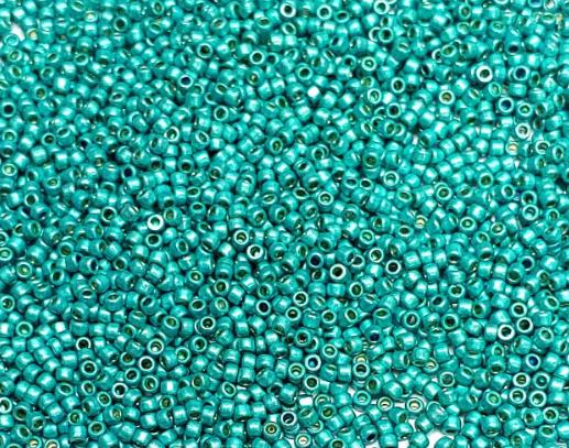 15/0 Toho Turquoise Matte Galvanized Permafinish, PF569F 10 grams or 20 grams