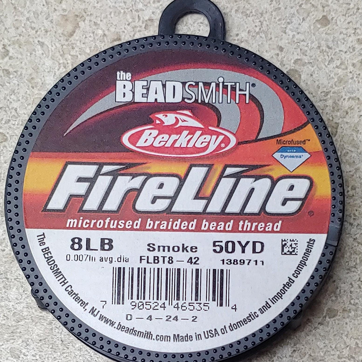 Fireline 8LB Smoke Beading Thread, 50 Yards