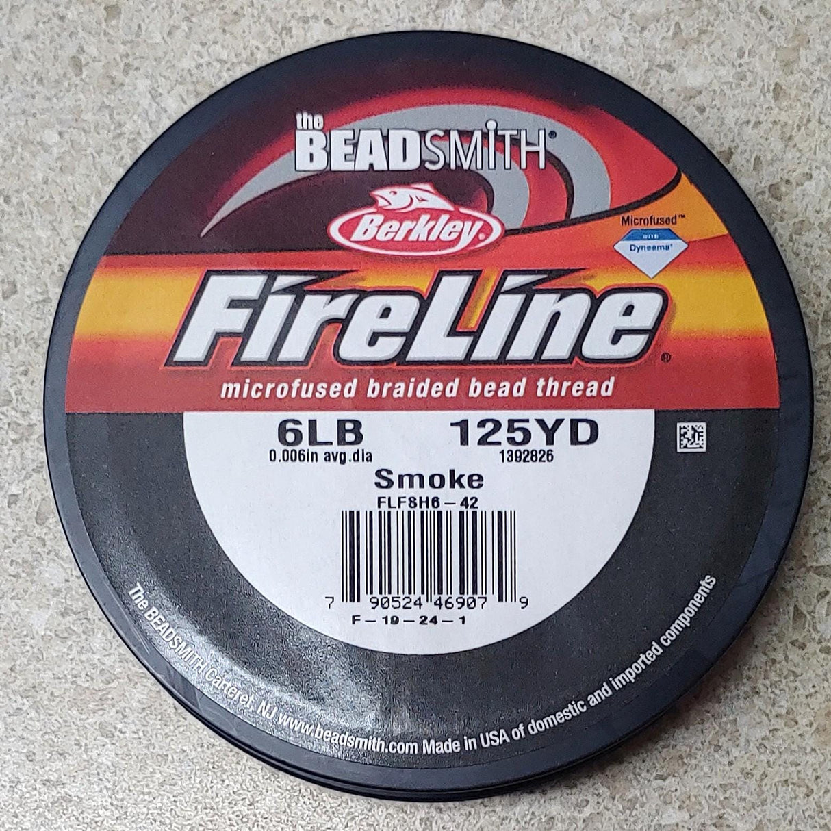 Fireline 6LB Smoke Beading Thread, 125 Yards