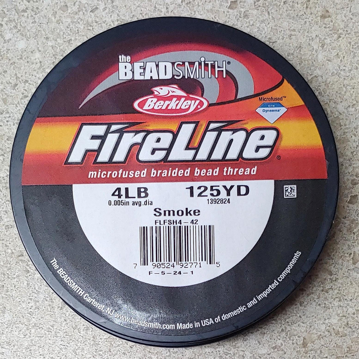 Fireline 4LB Smoke Beading Thread, 125 Yards