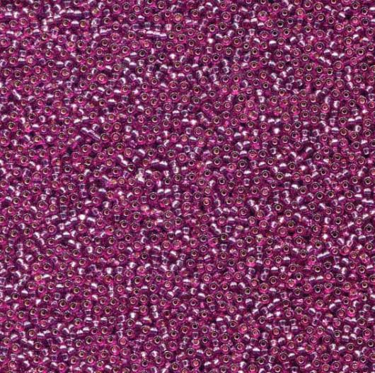 15-4269 Duracoat Dyed Silver Lined Hot Pink, Miyuki Seed Bead 15/0