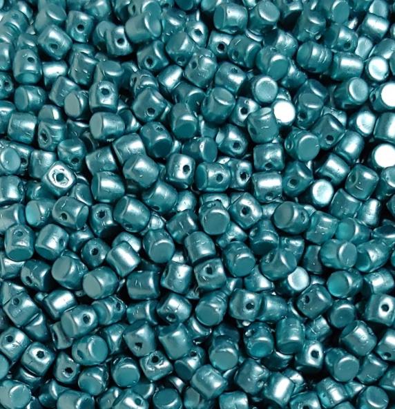 Minos Par Puca Pastel Emerald, 2.5X3mm Czech Glass, 02010-25043-5 grams