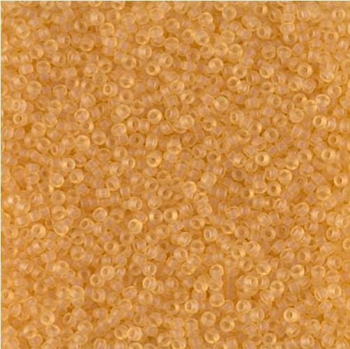 15/0 Matte Transparent Light Topaz, Miyuki Seed Bead 15-132F
