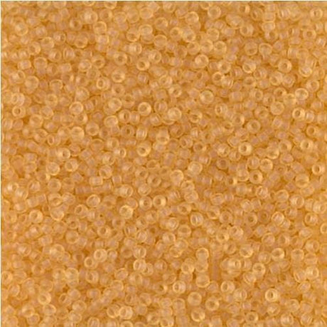15/0 Matte Transparent Light Topaz, Miyuki Seed Bead 15-132F