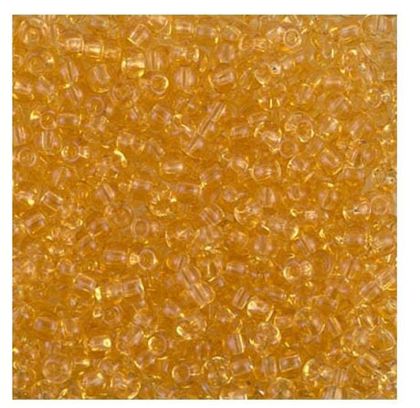 8/0 Transparent Light Topaz, Miyuki Seed Bead 8-132