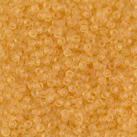 11/0 Matte Transparent Light Topaz, Miyuki Seed Bead, 11-132F