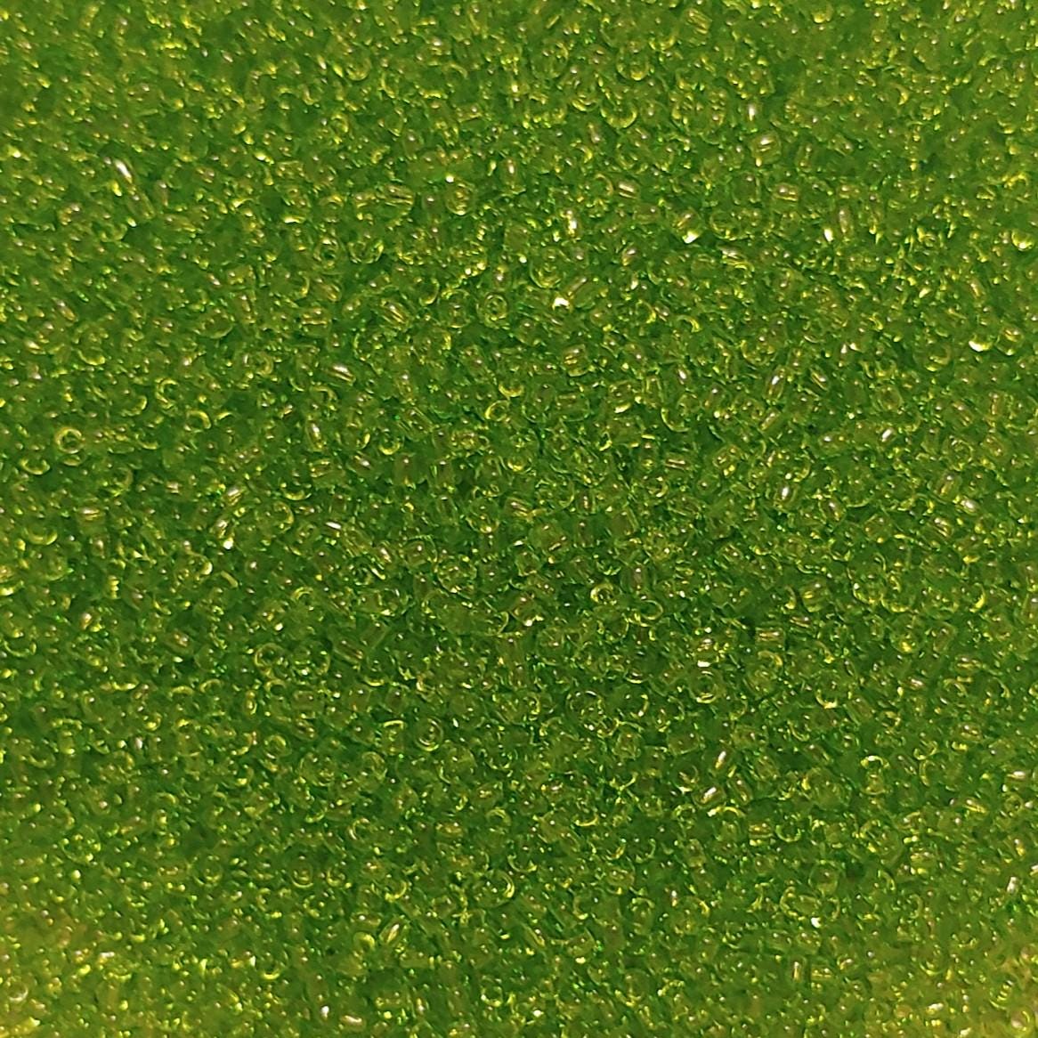 11/0 Transparent Lime, Matsuno Seed Bead, 11-143