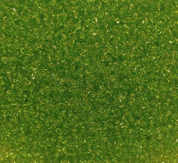 11/0 Transparent Lime, Matsuno Seed Bead, 11-143