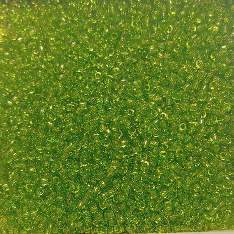 8/0 Transparent Lime, Matsuno Seed Bead, 8-143