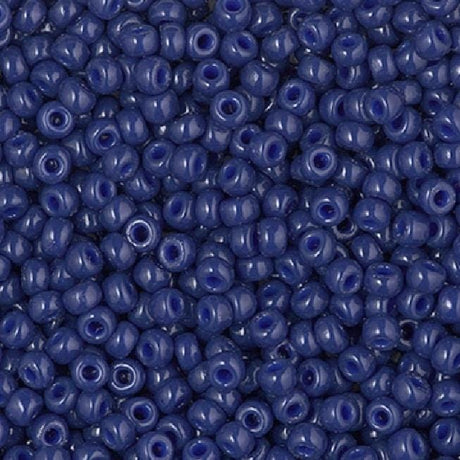 8/0 Duracoat Opaque Miyuki Seed Bead, Dyed Navy, 4493