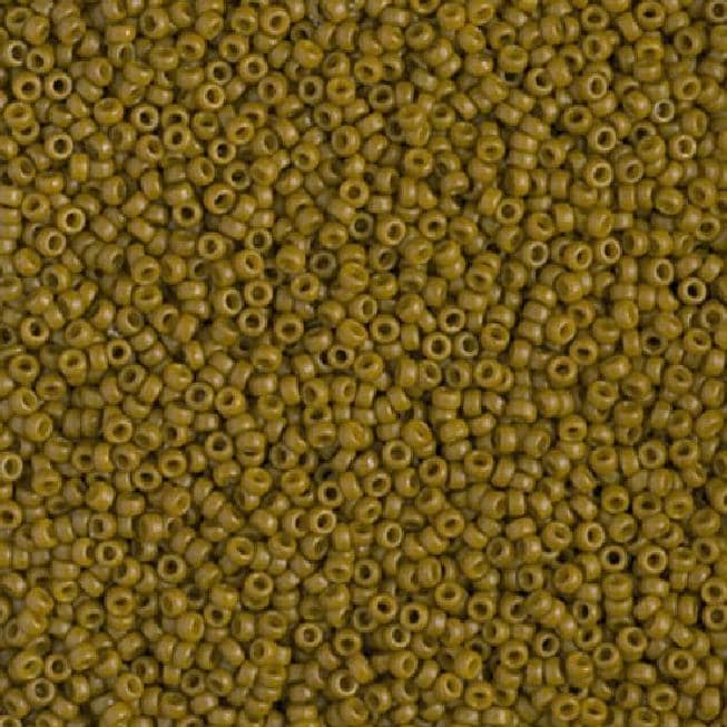 15-4491 Duracoat Dyed Opaque Spanish Olive, Miyuki Seed Bead 15/0