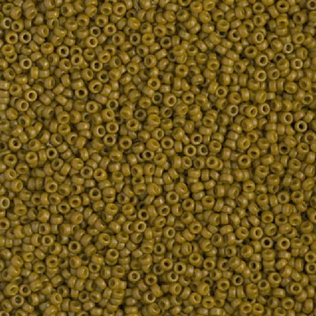 15-4491 Duracoat Dyed Opaque Spanish Olive, Miyuki Seed Bead 15/0