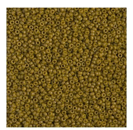15-4491 Duracoat Dyed Opaque Spanish Olive, Miyuki Seed Bead 15/0