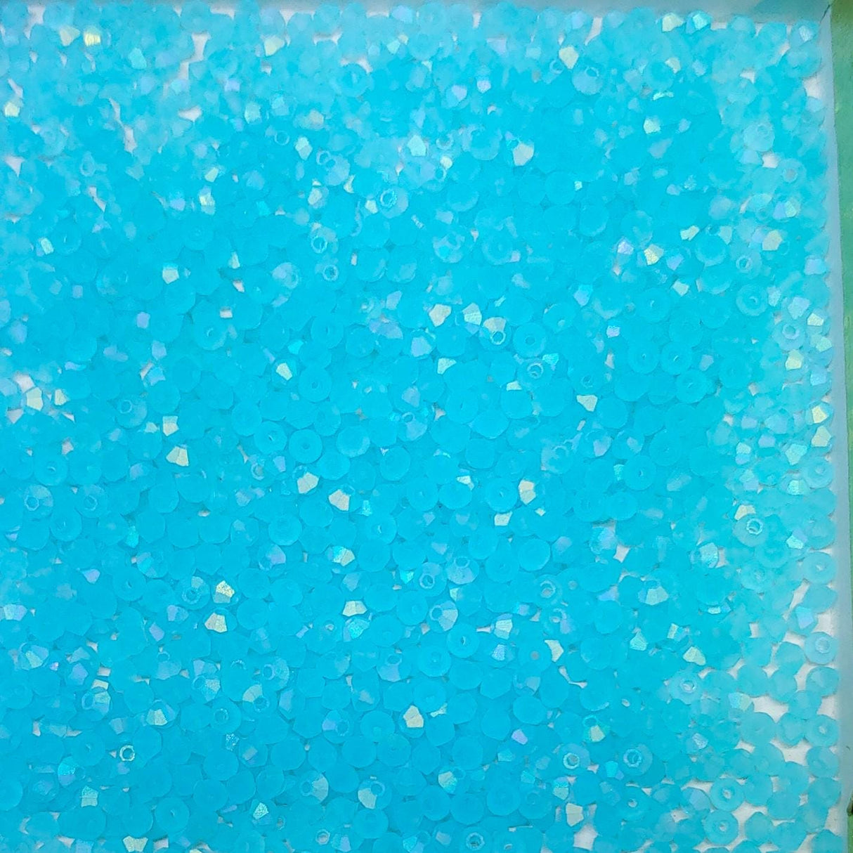 Preciosa 3mm, 4mm Aqua Bohemia AB Matte, Crystal Bicone - 36 pieces