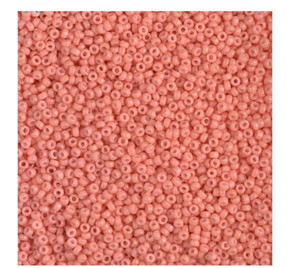 15-4462 Duracoat Dyed Opaque Dark Salmon, Miyuki size Seed Bead, 15/0