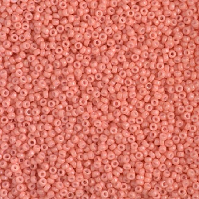 15-4462 Duracoat Dyed Opaque Dark Salmon, Miyuki size Seed Bead, 15/0