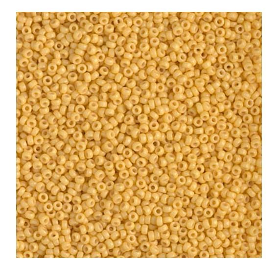 15-4451 Duracoat Dyed Opaque Banana, Miyuki size Seed Bead, 15/0