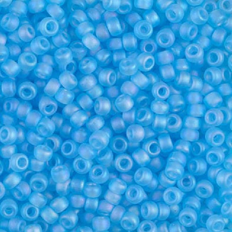 8/0 Matte Transparent Aqua AB, Miyuki Seed Bead, 11-148FR