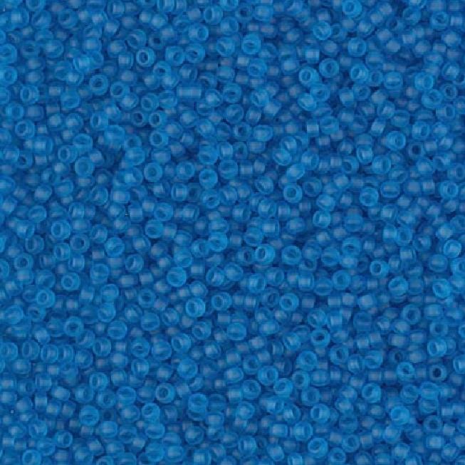 15/0 Matte Transparent Capri Blue, Miyuki Seed Bead 149F