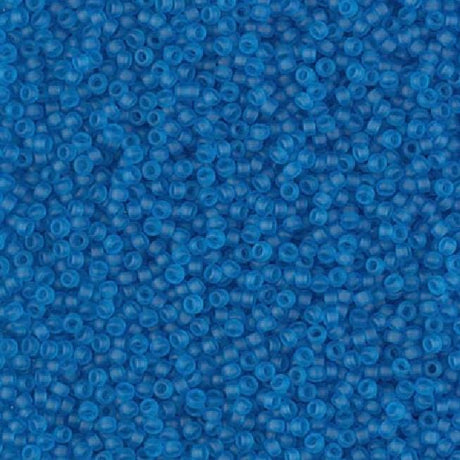 15/0 Matte Transparent Capri Blue, Miyuki Seed Bead 149F