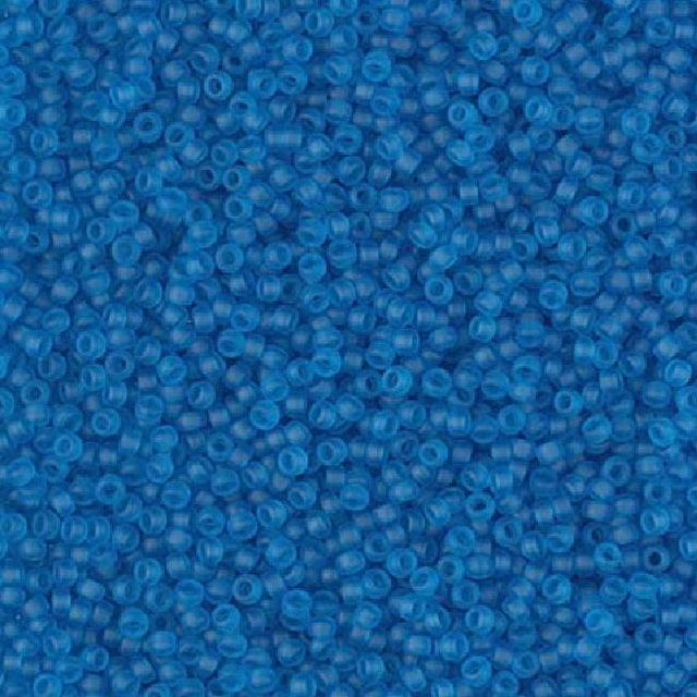 15/0 Matte Transparent Capri Blue, Miyuki Seed Bead 149F