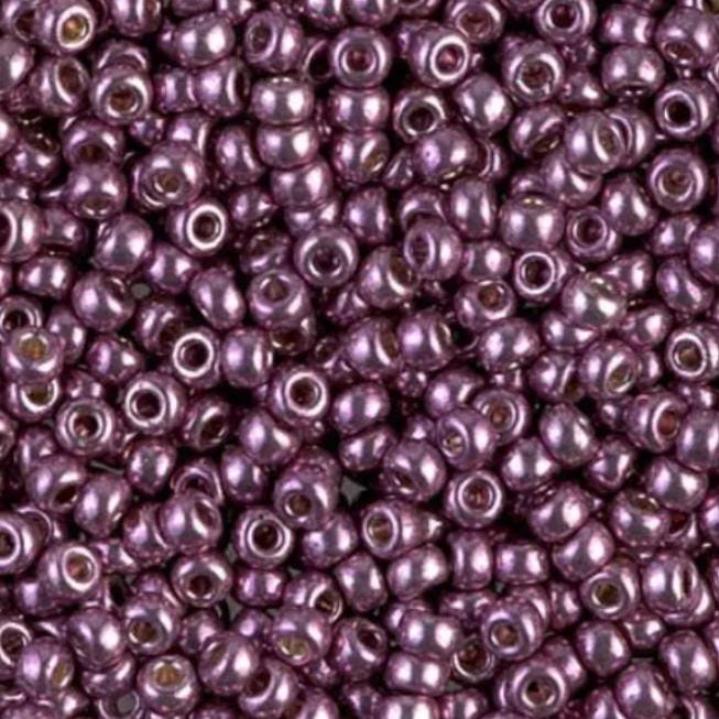 8/0 Duracoat Galvanized Miyuki Seed Bead, Eggplant, 4220