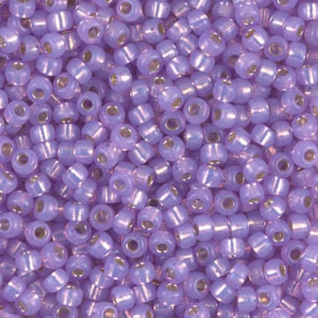 8/0 Dyed Lilac Silver Lined Alabaster, Miyuki Seed Bead 574