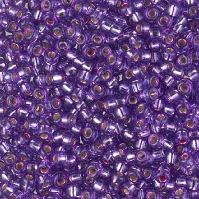 8/0 Duracoat Dyed Dark Orchid Silver Lined, Miyuki 4278-10 grams