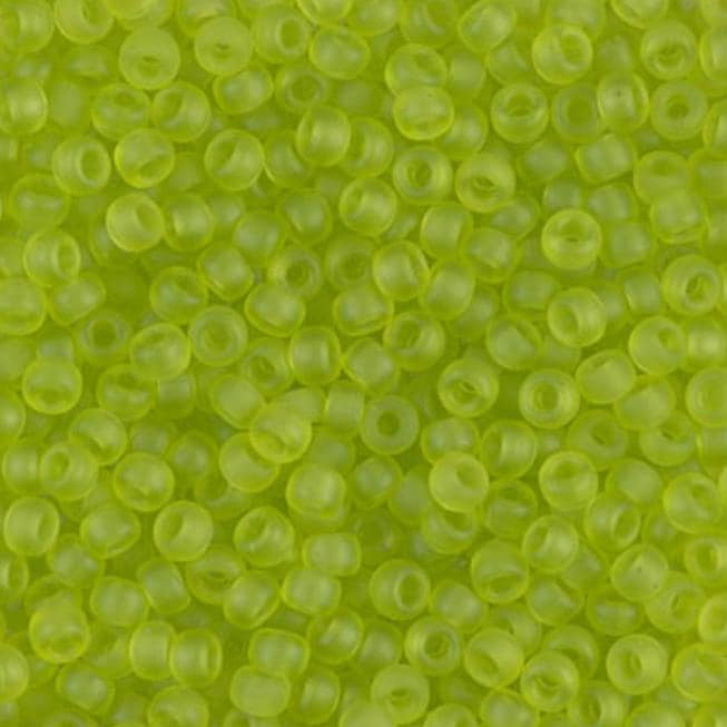 8/0 Matte Transparent Chartreuse, Miyuki Seed Bead, 8-143F