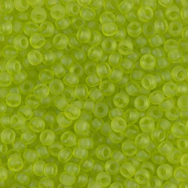 8/0 Matte Transparent Chartreuse, Miyuki Seed Bead, 8-143F