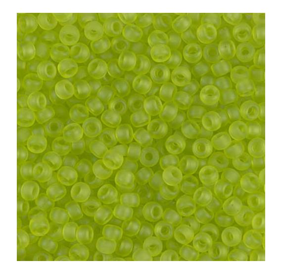 8/0 Matte Transparent Chartreuse, Miyuki Seed Bead, 8-143F
