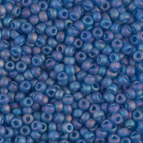 8/0 Matte Transparent Capri Blue AB, Miyuki Seed Bead 8-149FR
