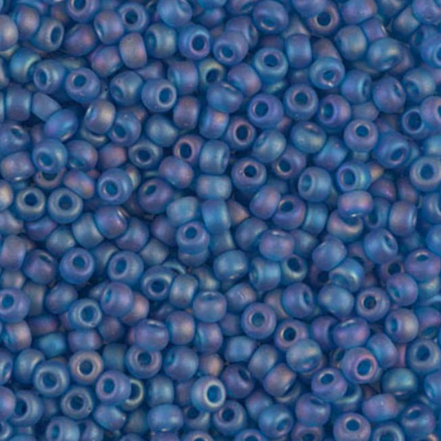 8/0 Matte Transparent Capri Blue AB, Miyuki Seed Bead 8-149FR