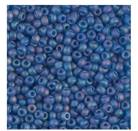 8/0 Matte Transparent Capri Blue AB, Miyuki Seed Bead 8-149FR